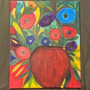 Vibrant Floral Canvas Art